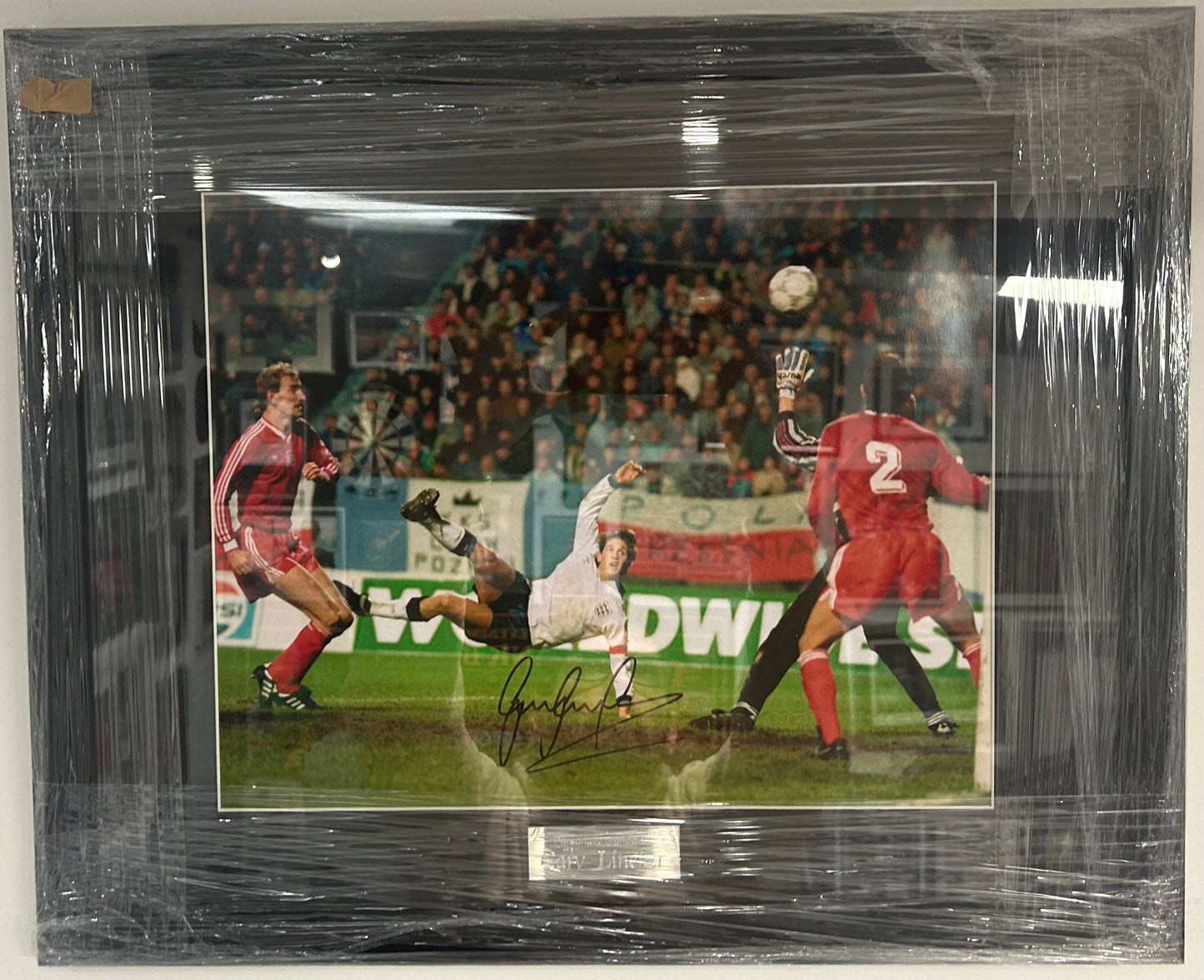 Gary Lineker Signed England Photo Framed