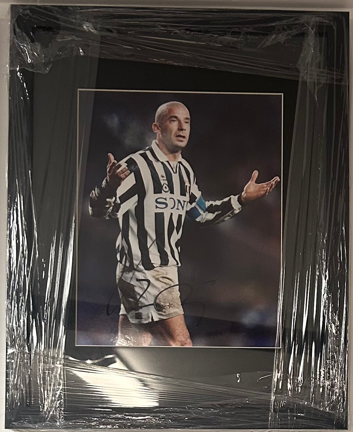 Gianluca Vialli Signed Juventus Photo Framed
