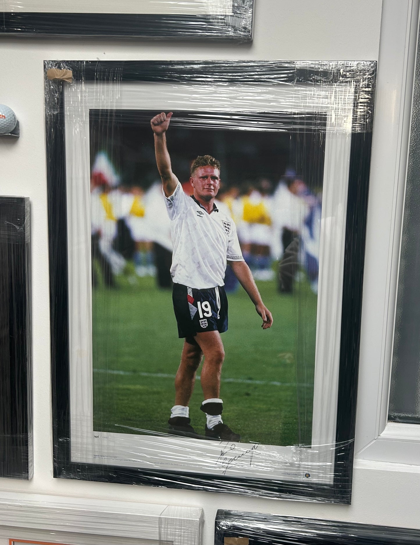 Paul "Gazza" Gascoigne Signed England Photo