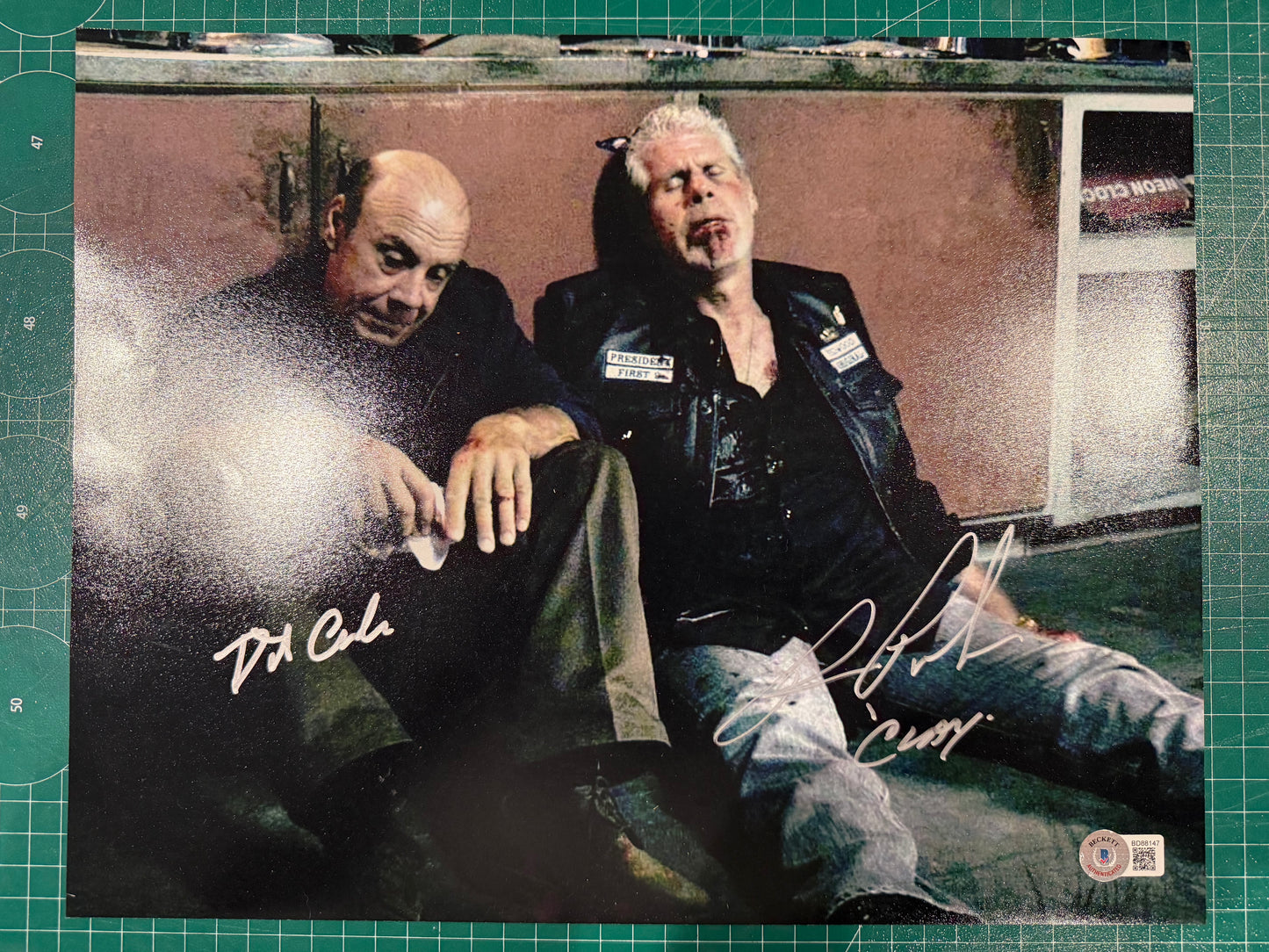 Ron Perlman 'Clay Morrow' & 'Dayton Callie 'Wayne Unser' - Sons of Anarchy Signed Photo