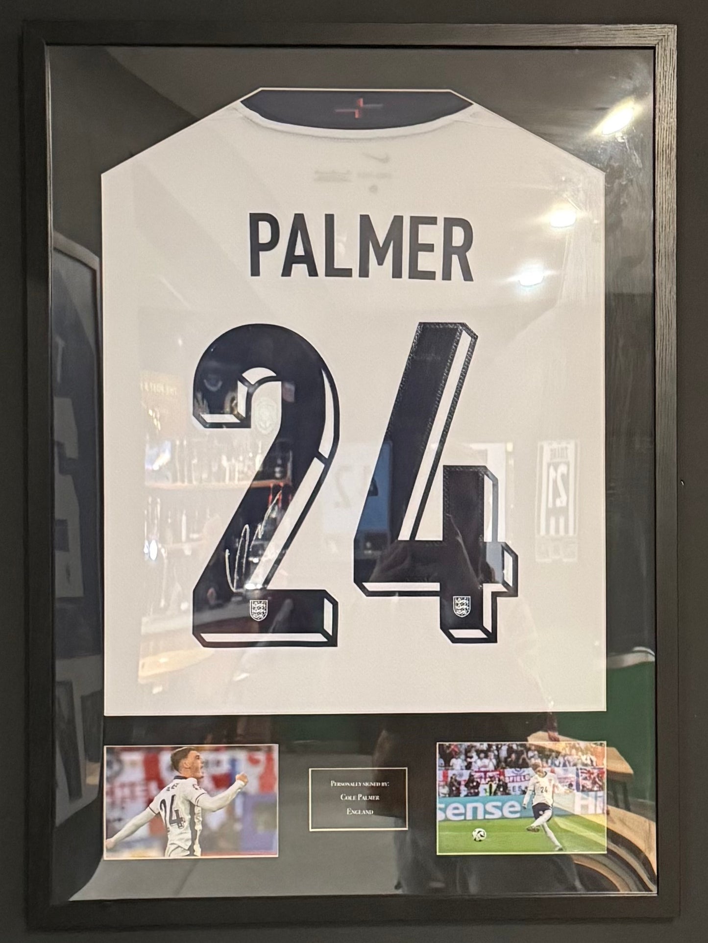 Cole Palmer Signed England Shirt Framed
