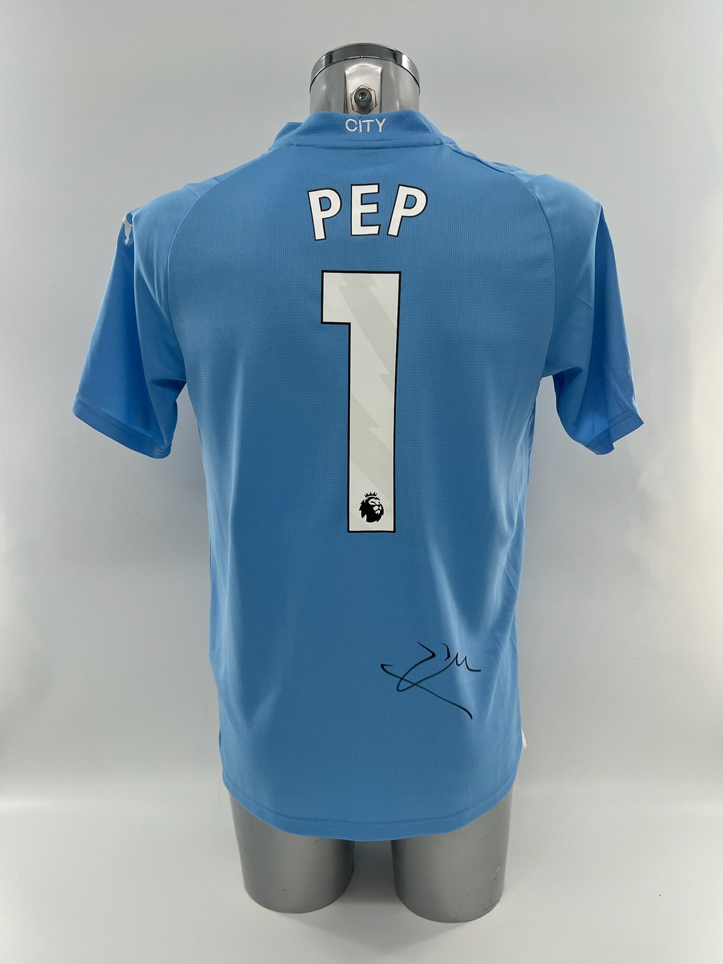 Pep Guardiola Signed Manchester City Shirt