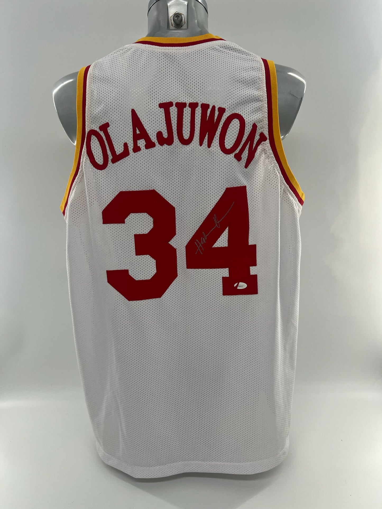 Hakeem Olajuwon signed Houston Rockets NBA Jersey