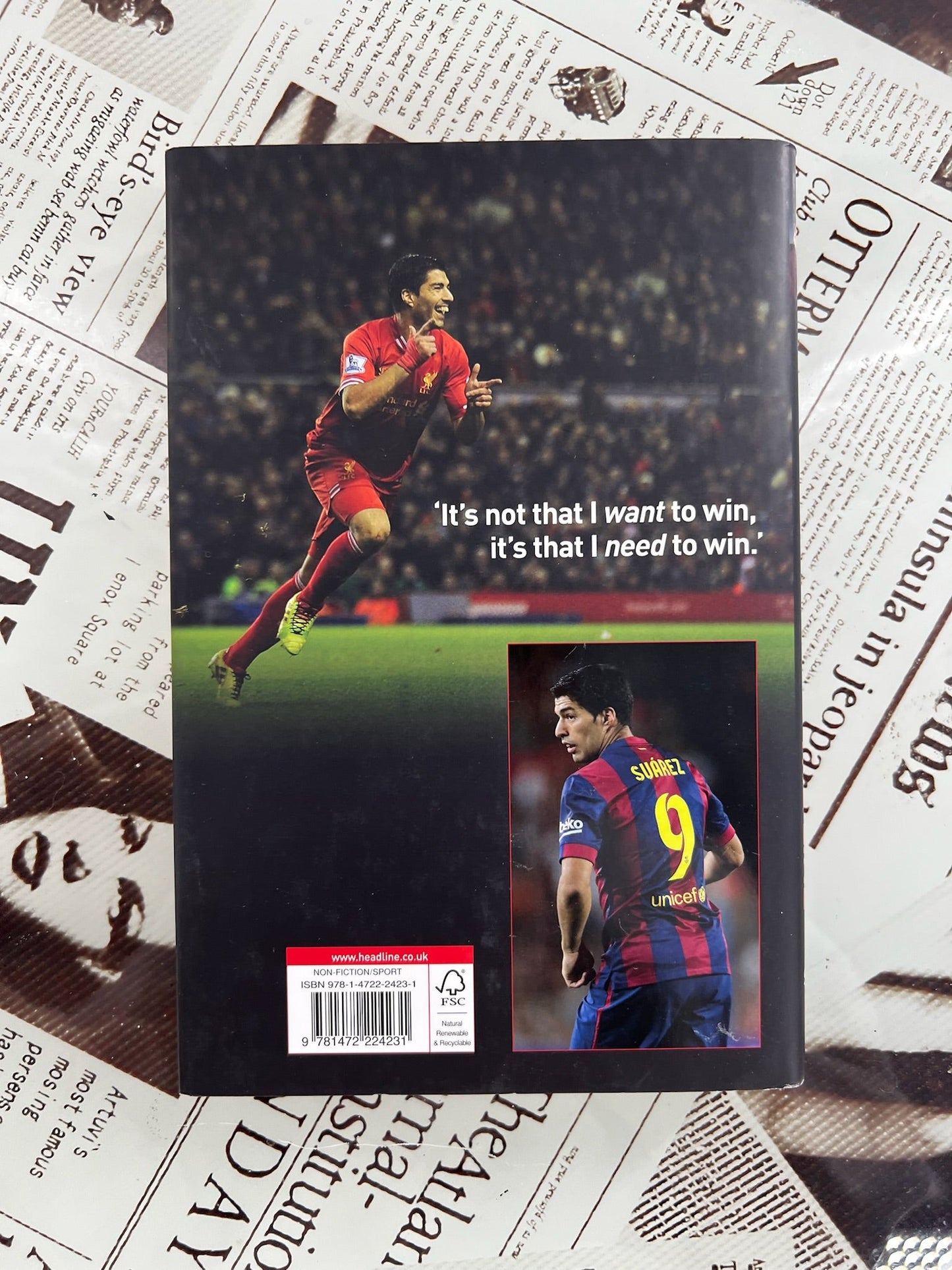 Luis Suárez 'Crossing The Line' - Autobiography Signed
