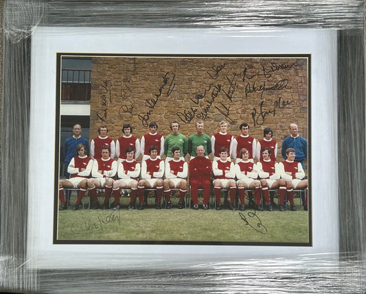 Multi Signed Arsenal Double Winning 1970-71 Squad Picture