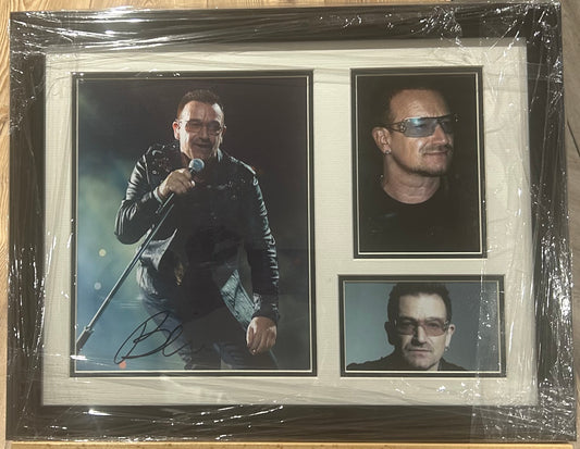 Bono (U2) signed and framed picture