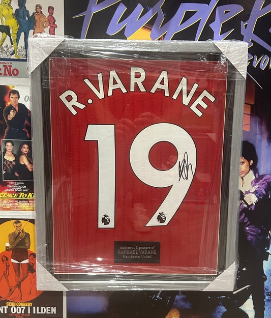 Raphael Varane Signed Manchester United Shirt Framed