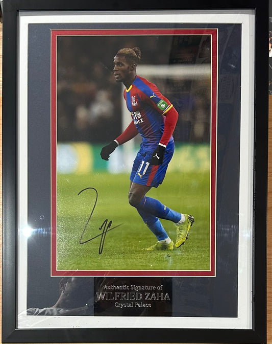 Wilfried Zaha Signed Crystal Palace Photo Framed