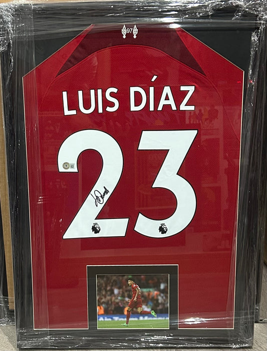 Luis Diaz Signed Liverpool Shirt
