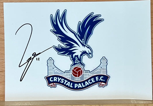 Wilfried Zaha Signed Crystal Palace white card