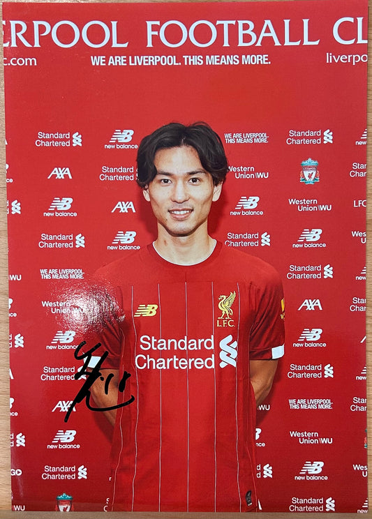 Takumi Minamino Signed Liverpool Photo