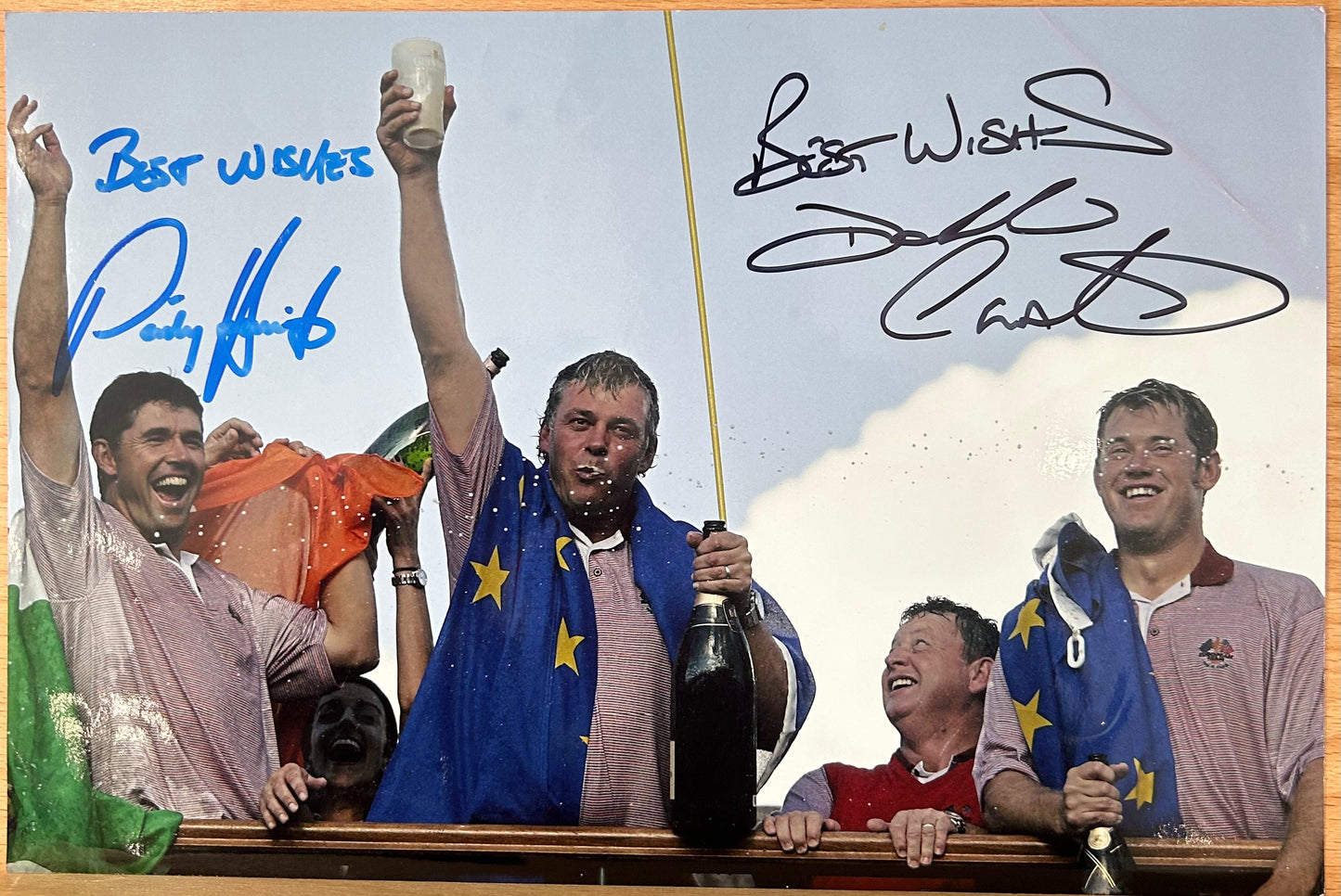 Padraig Harrington and Darren Clarke Dual Signed Photo