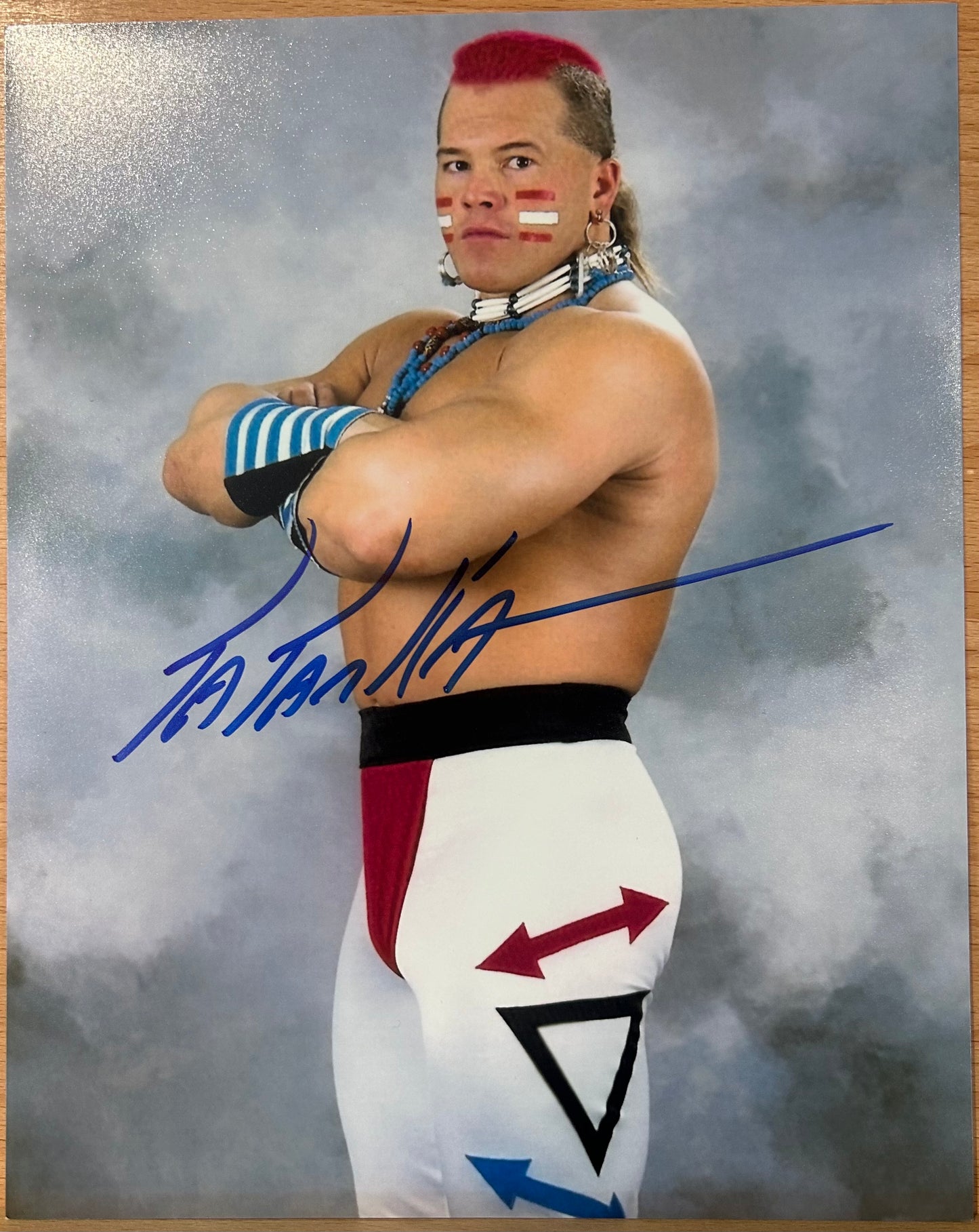 Tatanka Signed WWF/WWE Photo