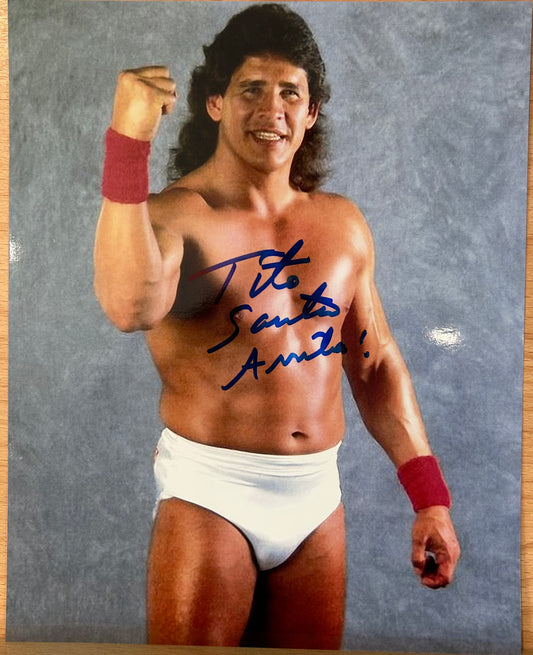 Tito Santana signed WWF photo