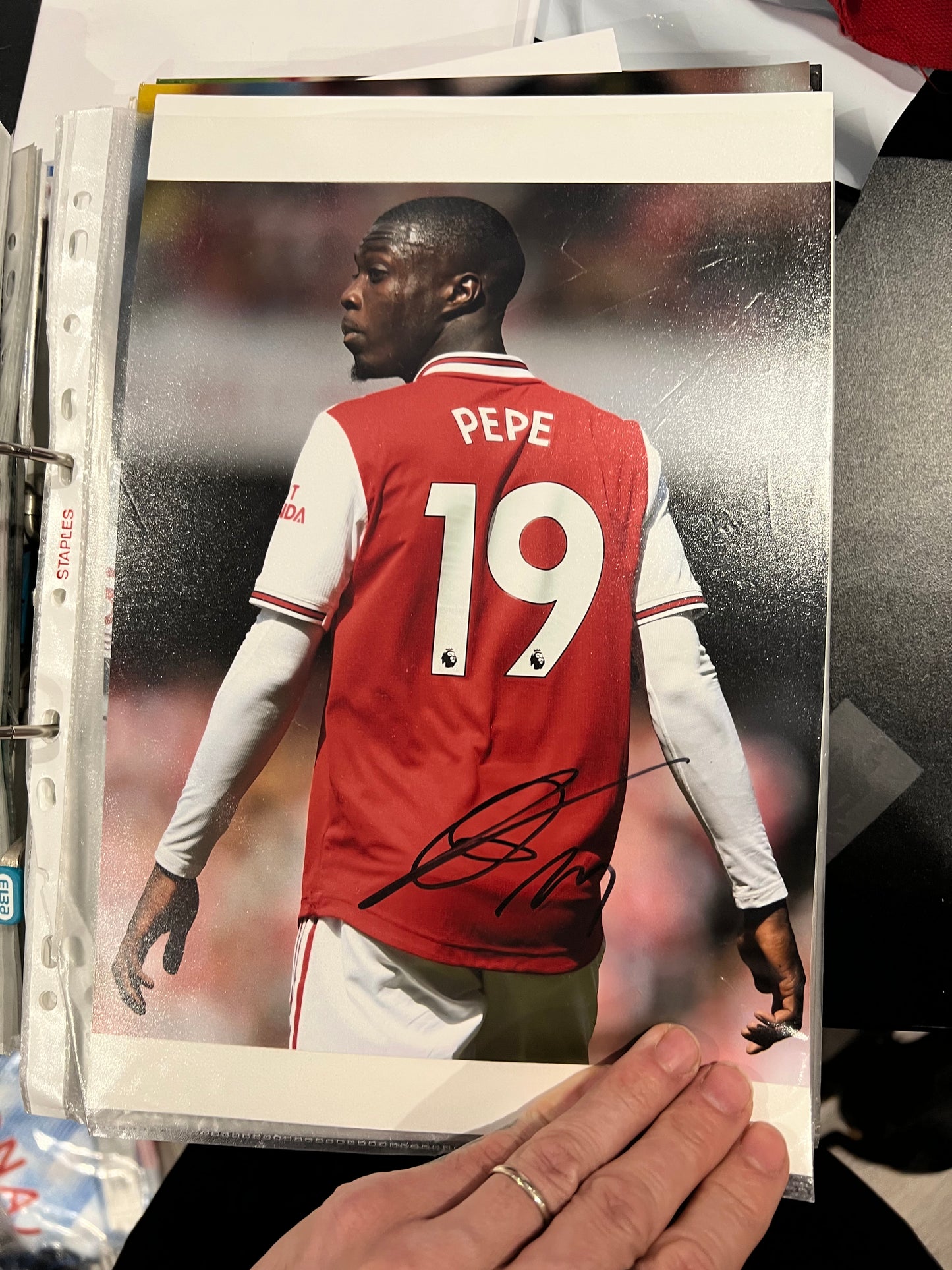 Nicolas Pepe Signed Arsenal Photo