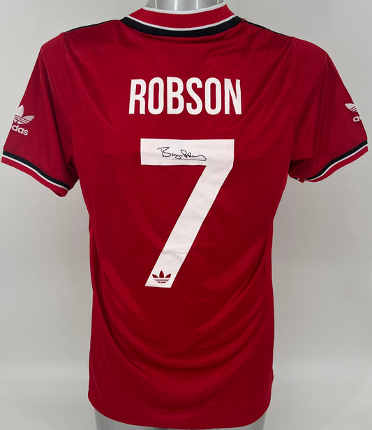 Bryan Robson Signed Manchester United Shirt