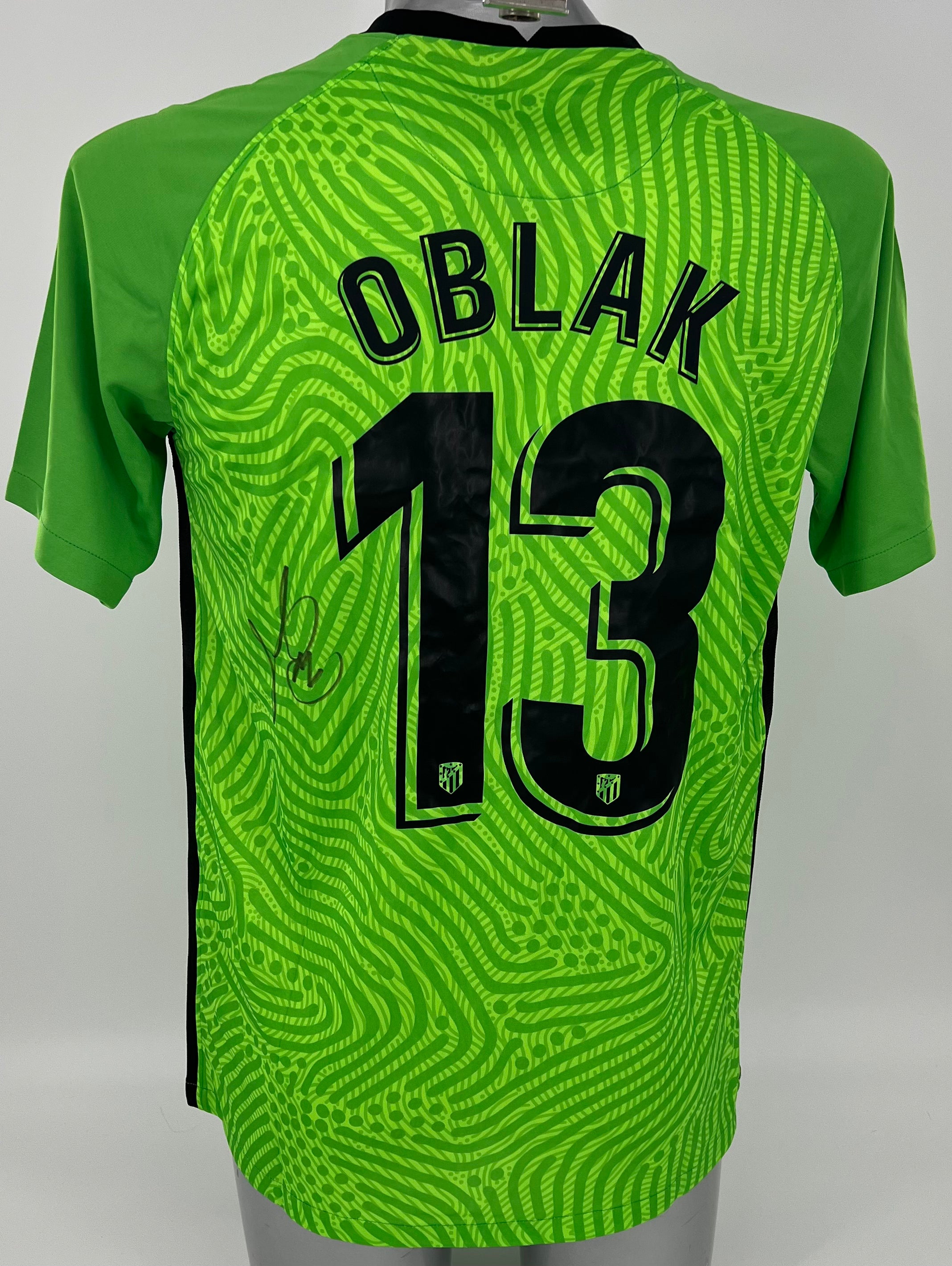 Jan Oblak Signed Atletico Madrid Shirt Hall of Frame