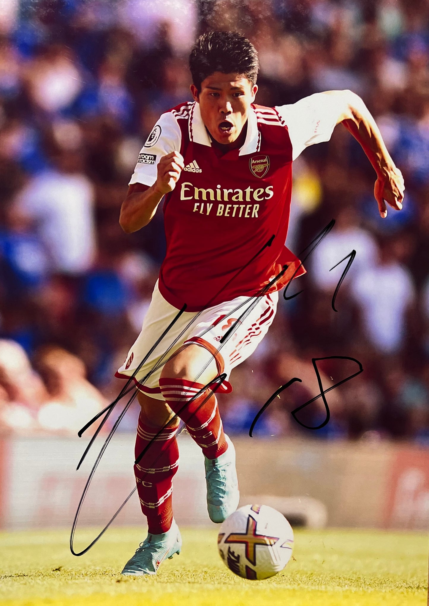 Takehiro Tomiyasu Signed Arsenal Photo