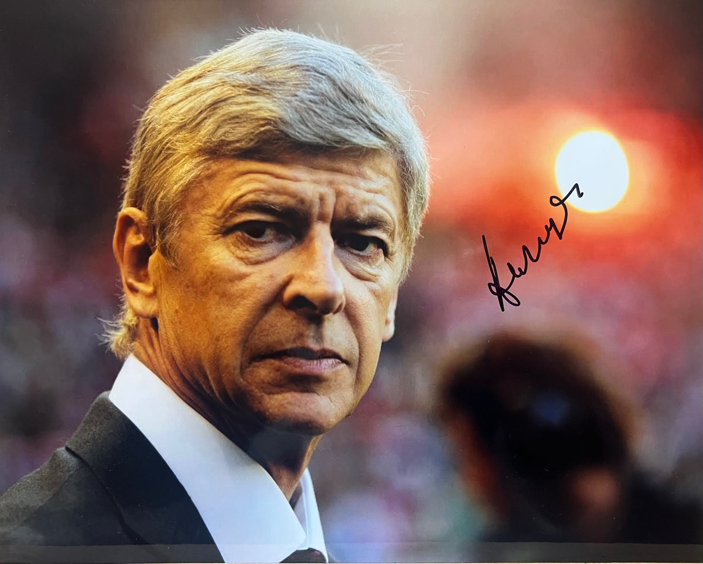 Arsene Wenger Signed Arsenal Photo
