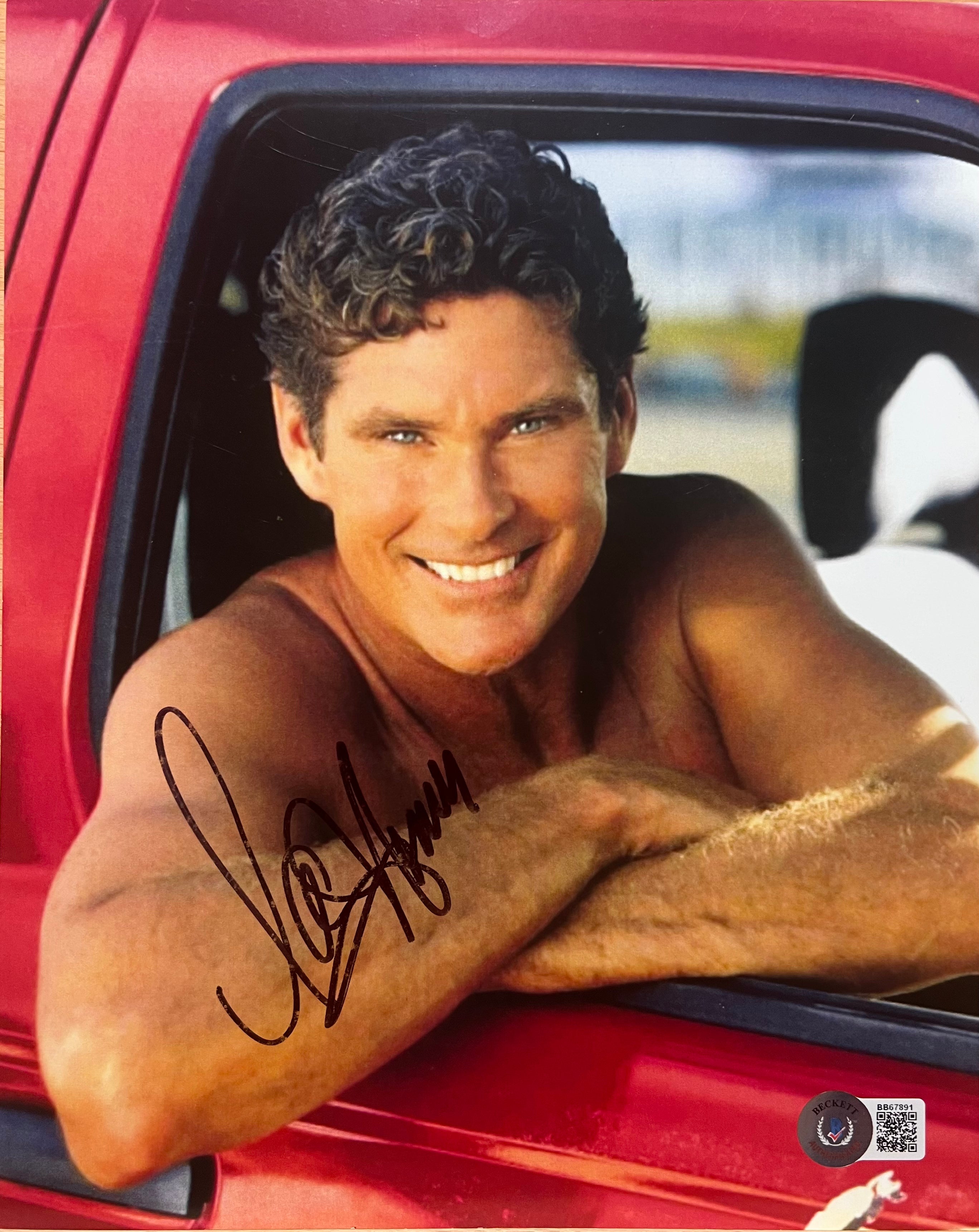 David Hasselhoff Baywatch Signed Photo Hall Of Frame 8444