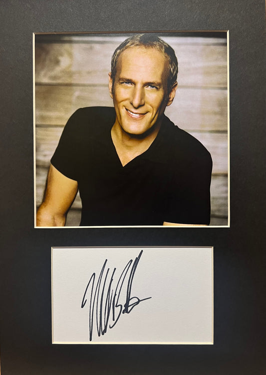 Michael Bolton Signed Photo Mounted