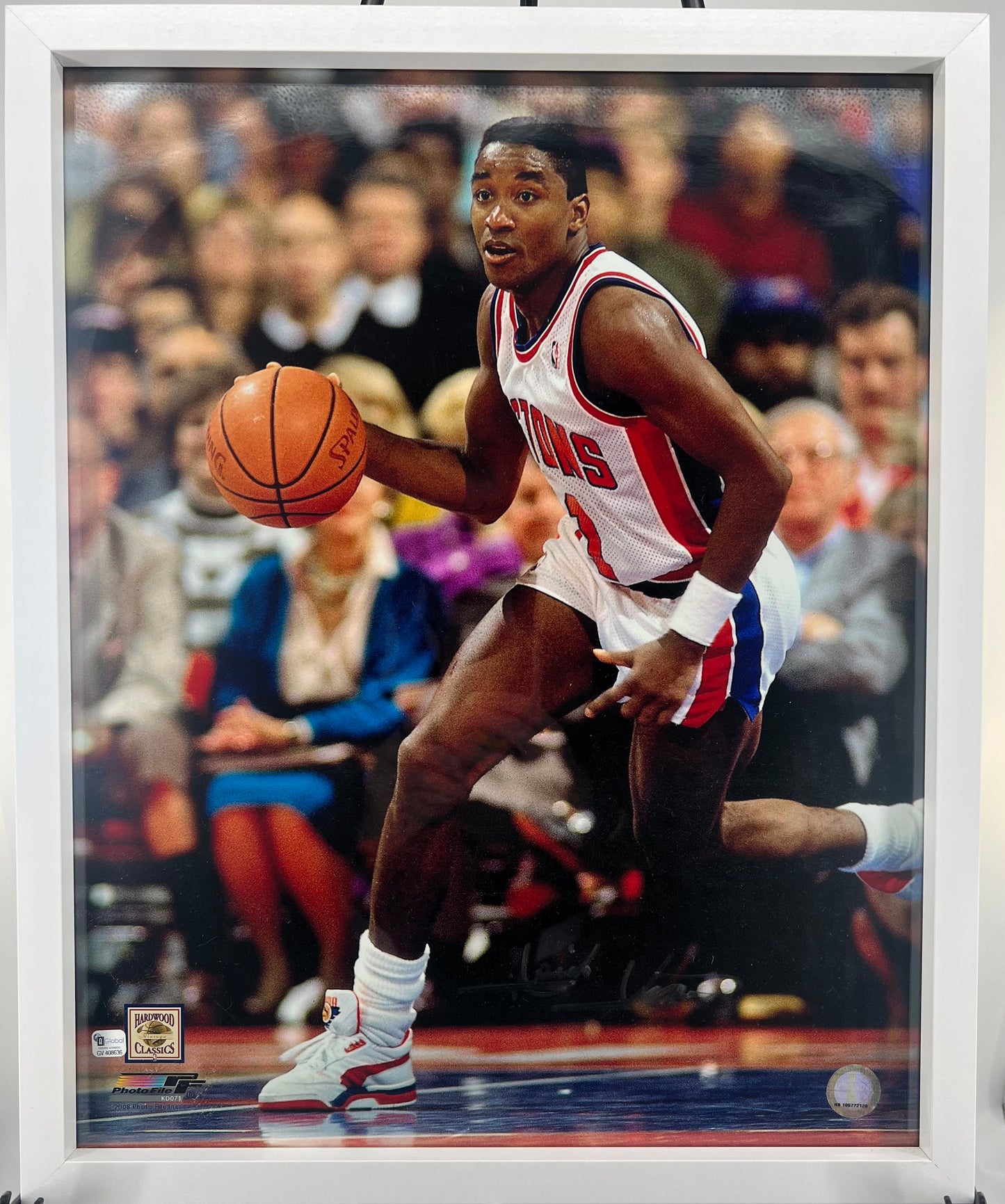 Isiah Thomas Signed Detroit Pistons Photo Framed