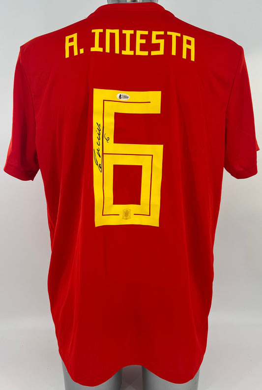 Andres Iniesta Signed Spain Shirt