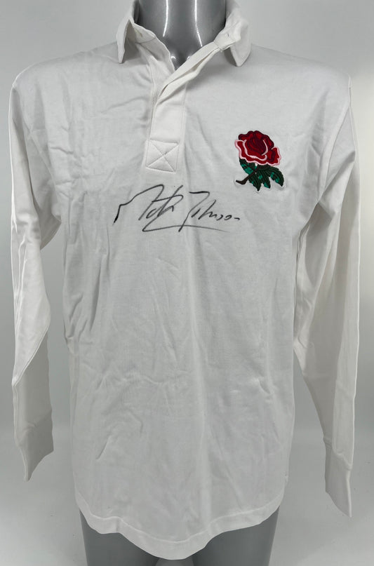 Martin Johnson Signed England Rugby Shirt