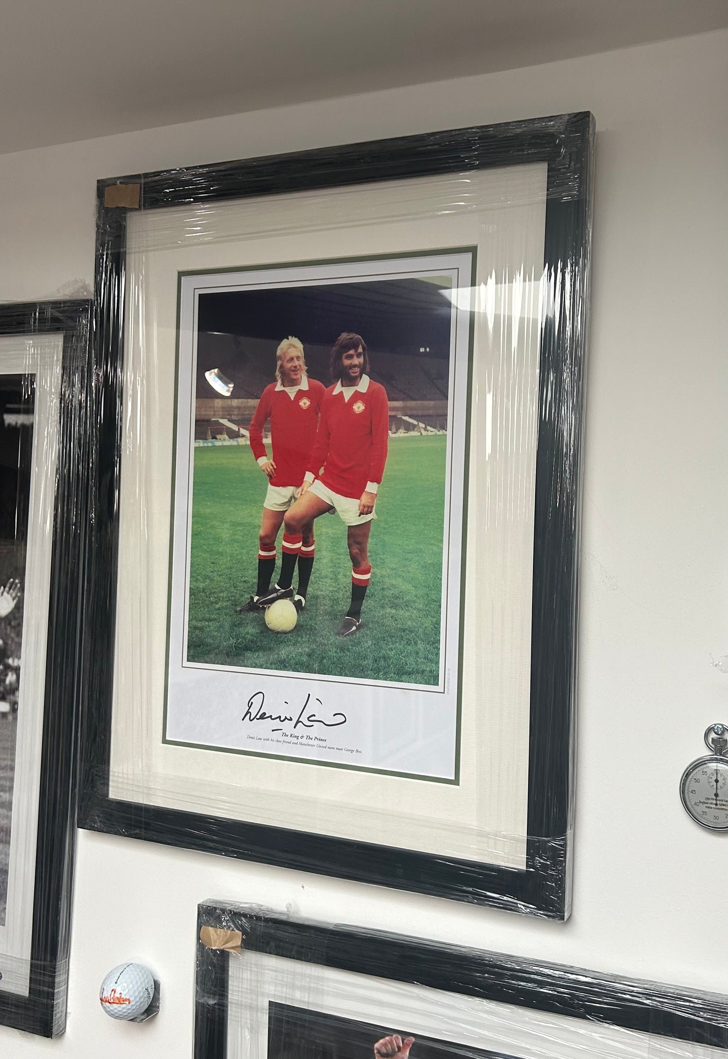 Denis Law Signed Manchester United Photo