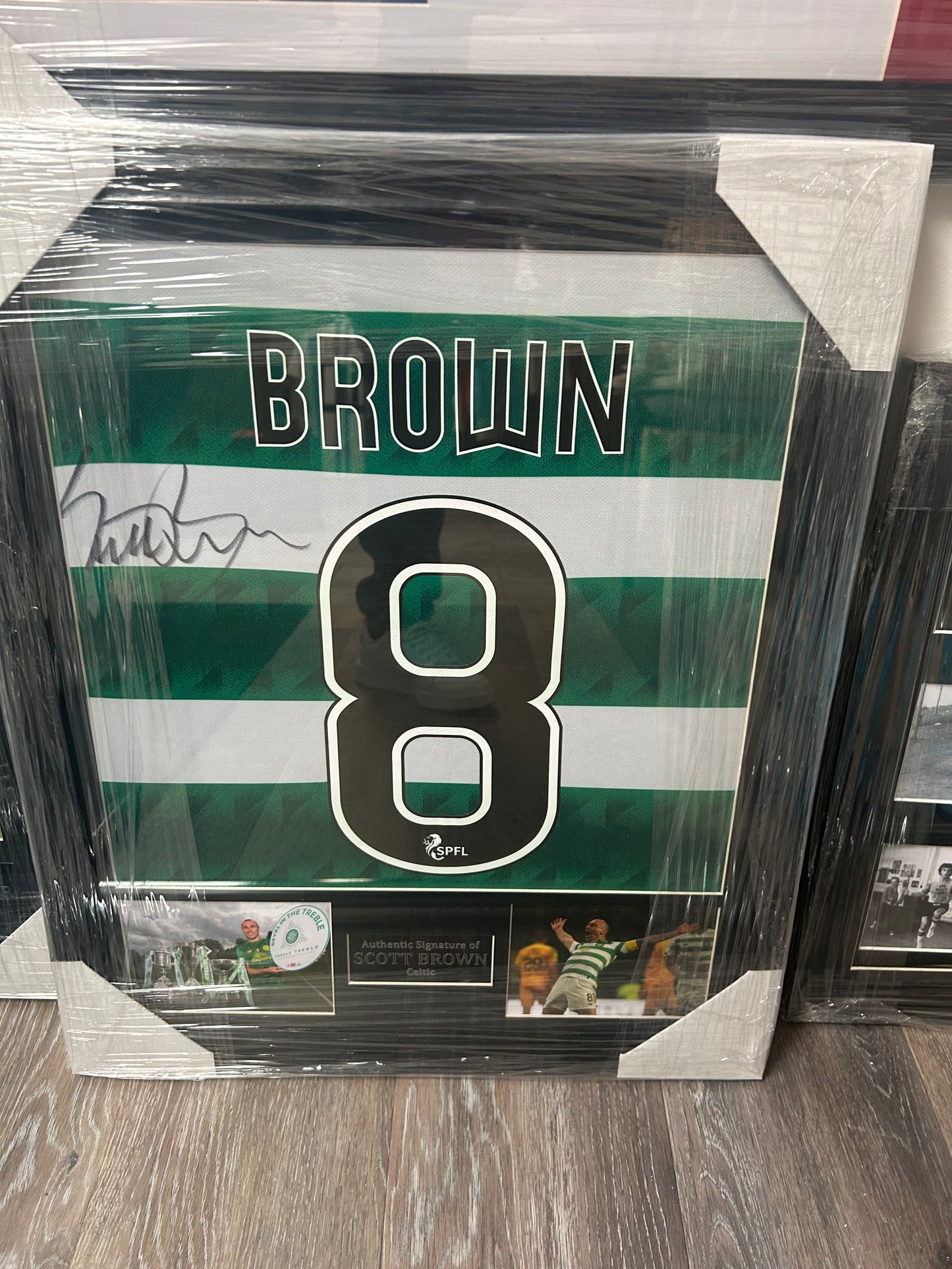 Scott Brown Signed Celtic Shirt Framed