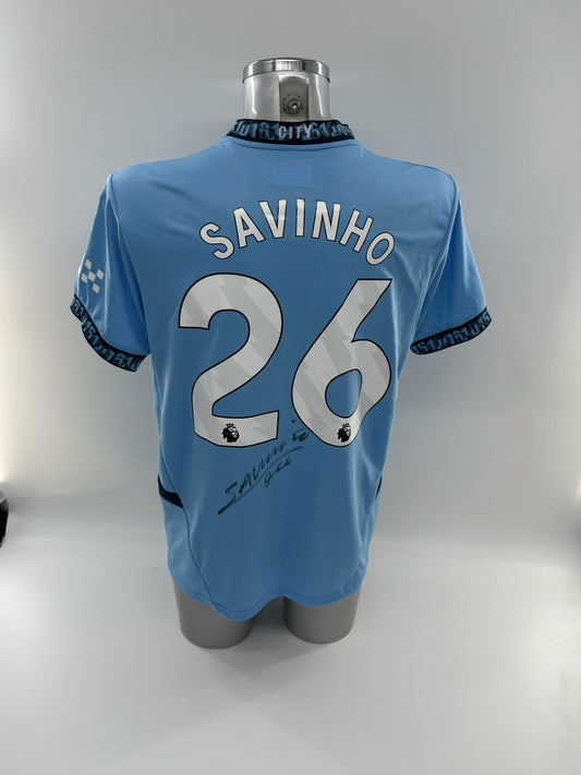 Savinho Signed Manchester City Shirt