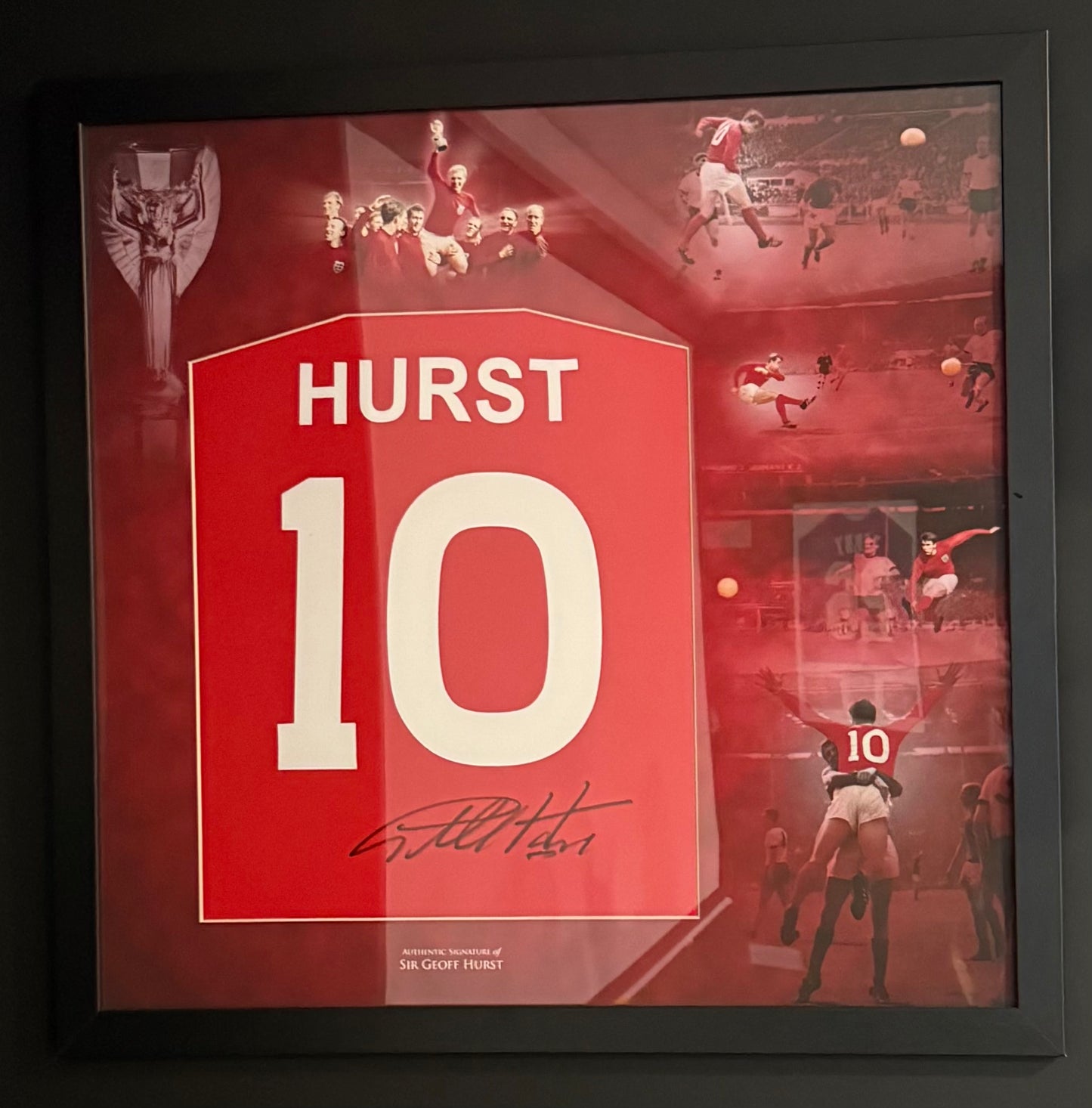 Sir Geoff Hurst Signed England Shirt Framed