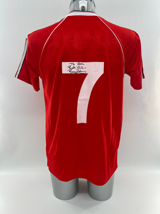 Bryan Robson Signed "To Paul" Manchester United Shirt