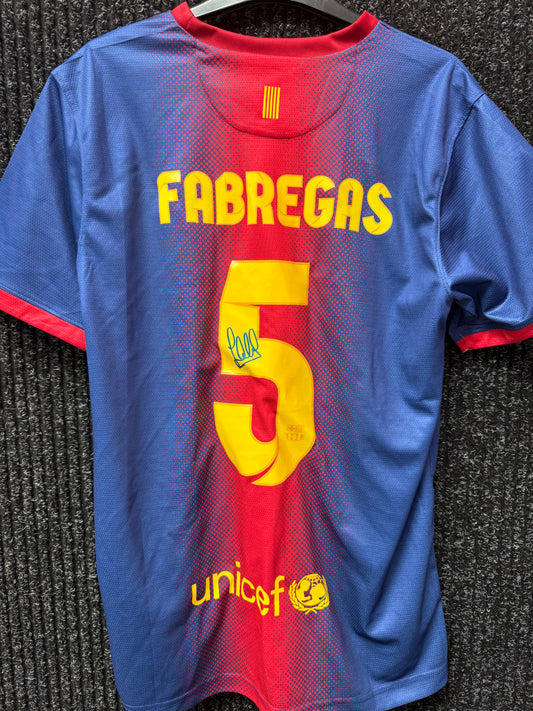 Cesc Fabregas signed Barcelona Shirt