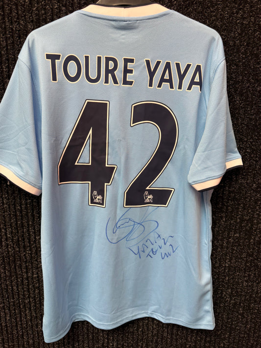 Yaya Touré Signed Manchester City Shirt