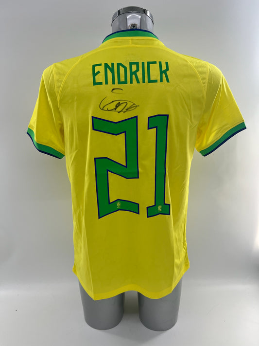 Endrick signed Brazil Shirt