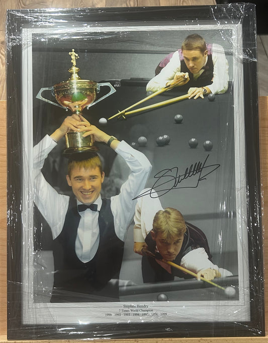 Stephen Hendry Signed Photo Framed