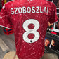 Dominik Szoboszlai signed Liverpool shirt & Milos Kerkez signed Anfield Road sign.