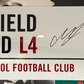Dominik Szoboszlai signed Liverpool shirt & Milos Kerkez signed Anfield Road sign.
