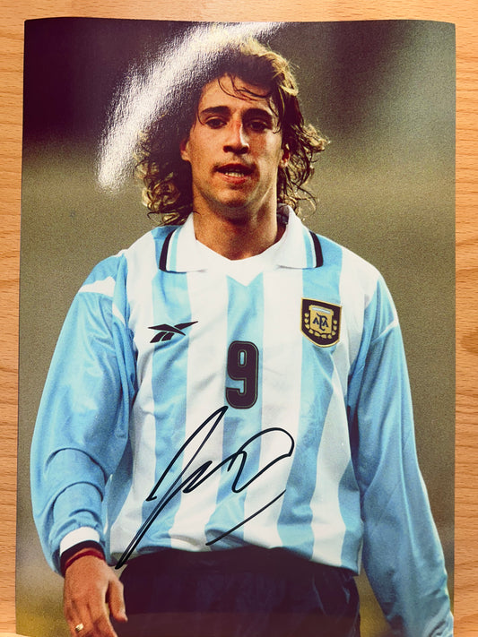 Hernan Jorge Crespo signed Argentina photo