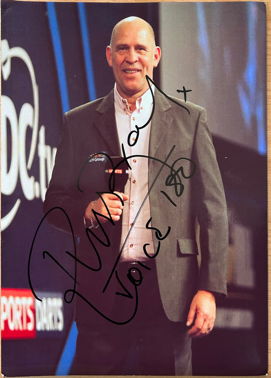 Russ Bray Signed Darts Photo