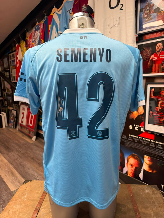 Antoine Semenyo Signed Manchester City Shirt