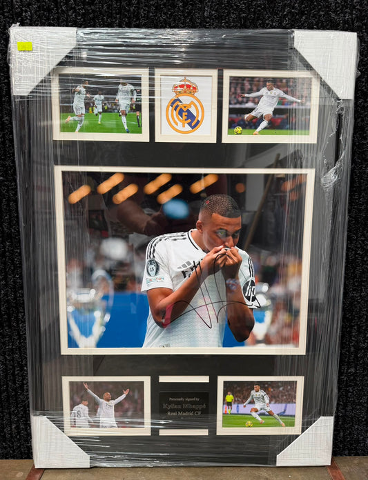 Kylian Mbappé Signed Real Madrid Photo Framed