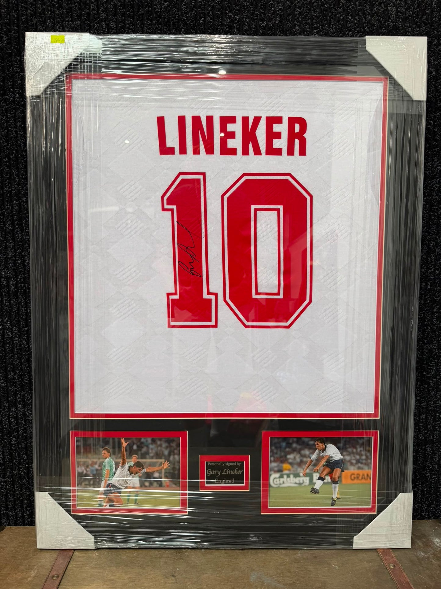 Gary Lineker Signed England Photo Framed