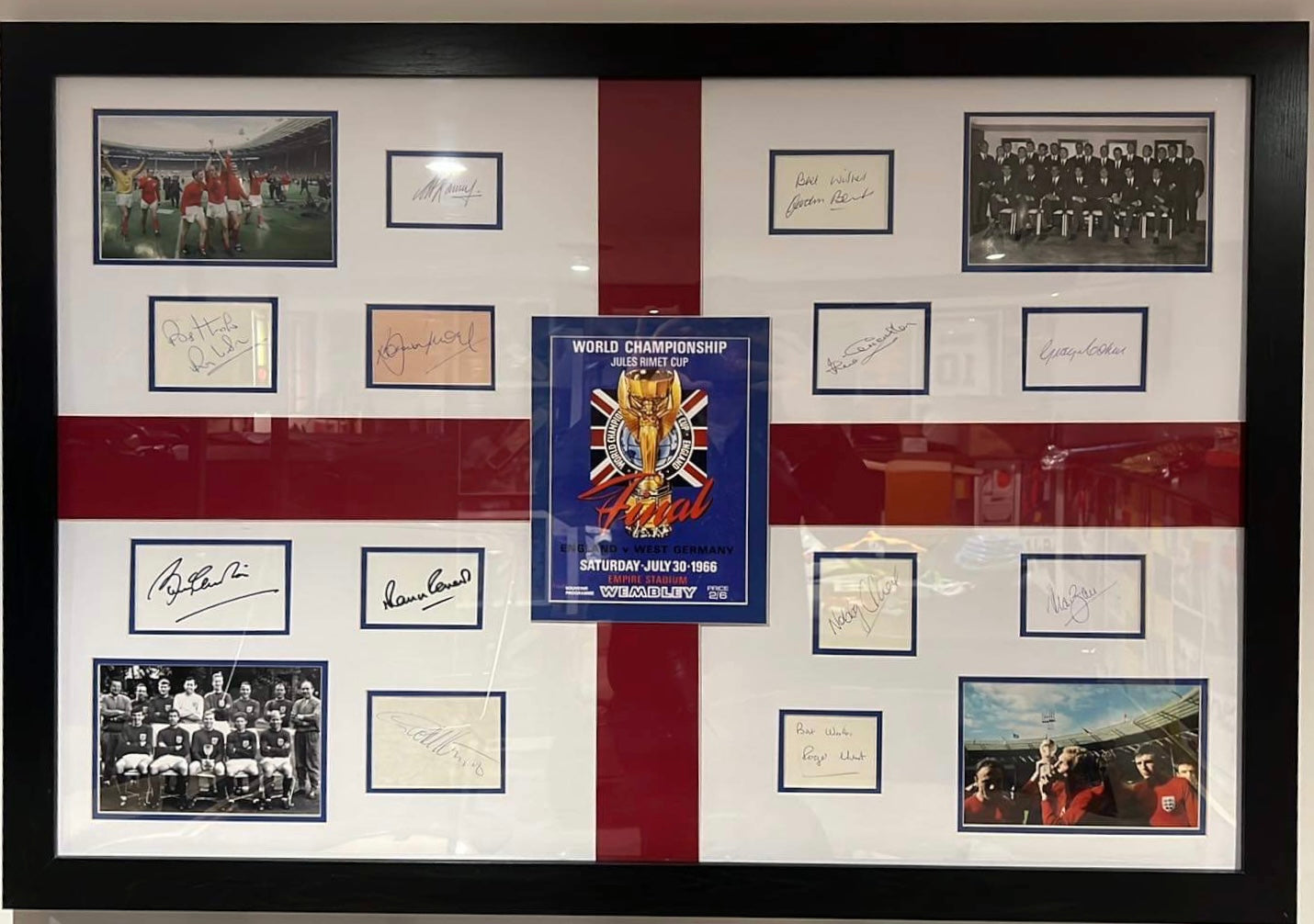 1966 World Cup Winning Team & Manager Framed Montage